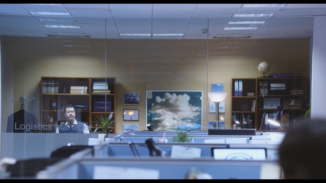 Video Reference N2: interior design, office, daylighting, glass, Person