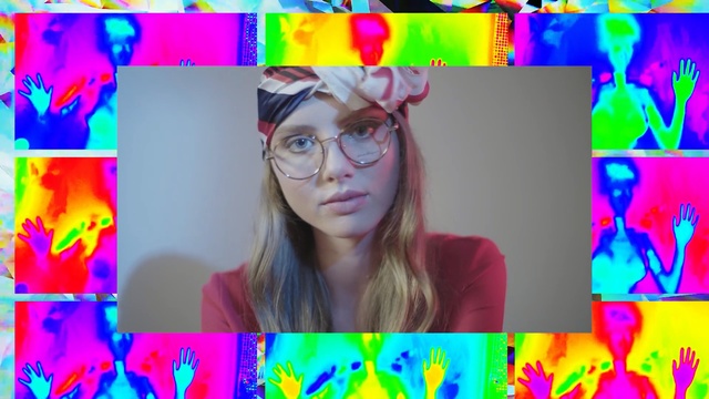 Video Reference N2: eyewear, pink, glasses, purple, collage, vision care, art, cool, fun, photomontage, Person
