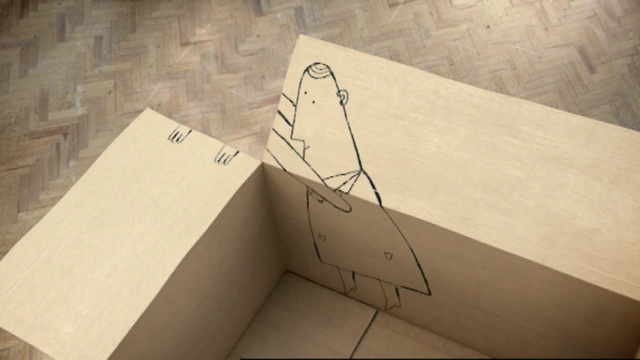 Video Reference N0: cardboard, design, wood, angle, floor, material, paper, box