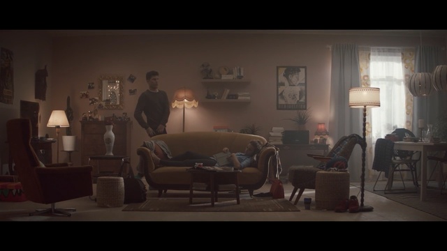 Video Reference N1: Photograph, Living room, Furniture, Room, Snapshot, Darkness, Couch, Lighting, Chair, Screenshot, Person