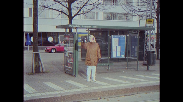 Video Reference N3: Photograph, Standing, Snapshot, Window, Street, Tree, Architecture, Door, Photography, Bus stop