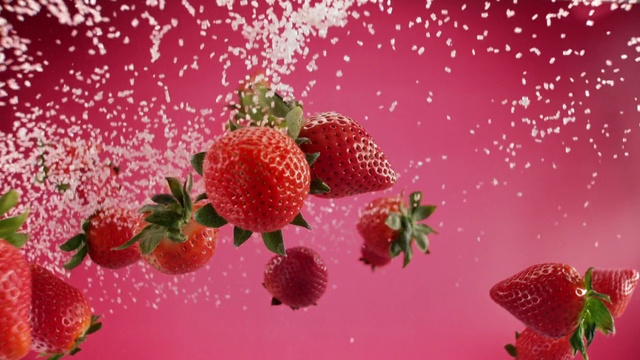 Video Reference N4: Food, Plant, Liquid, Organism, Ingredient, Strawberry, Natural foods, Petal, Fruit, Event