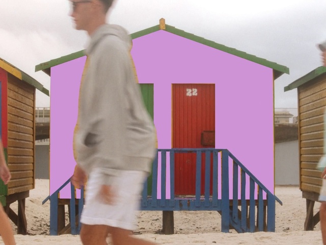 Video Reference N0: Pink, Purple, Violet, Beach, Vacation, House, Magenta, Summer, Outerwear, Sand