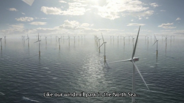 Video Reference N0: calm, wind, waterway, water, sky, sea, wind farm, water resources, wind turbine, energy