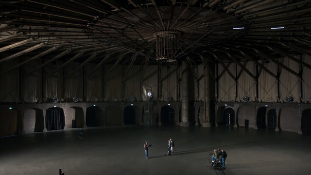 Video Reference N1: Light, Architecture, Building, Hangar, Darkness, Person
