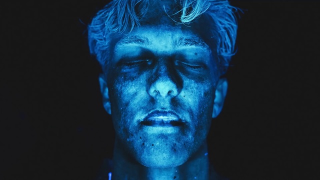 Video Reference N4: Blue, Face, Head, Chin, Human, Forehead, Electric blue, Art, Jaw, Portrait
