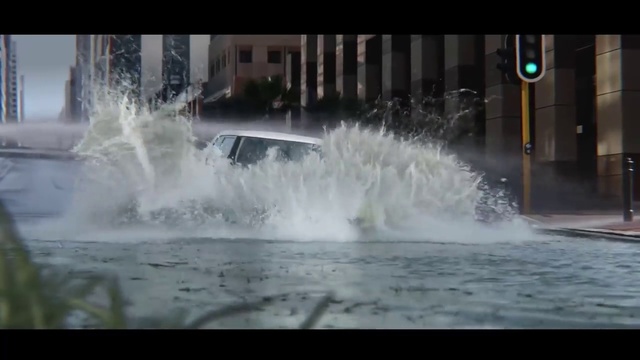Video Reference N2: Water, Fountain, Water resources, Wave, Water feature, Vehicle, Flood, Wakeboarding