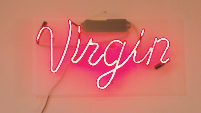 Video Reference N1: pink, red, text, font, neon, signage, brand, Person