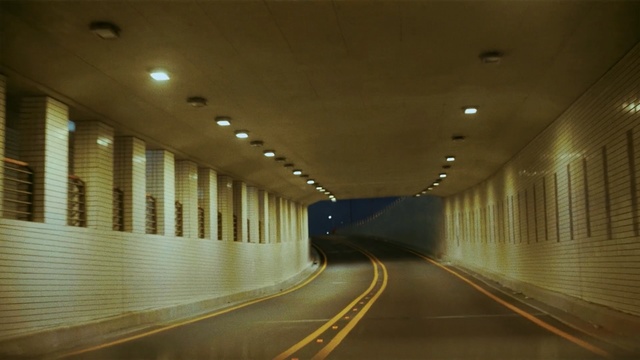 Video Reference N1: infrastructure, tunnel, subway, light, lighting, fixed link, metropolitan area, road, line, ceiling, Person