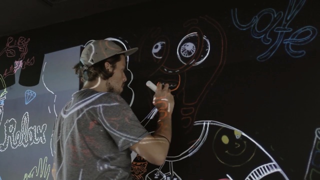 Video Reference N4: Illustration, Blackboard, Art, Music, Space, Person