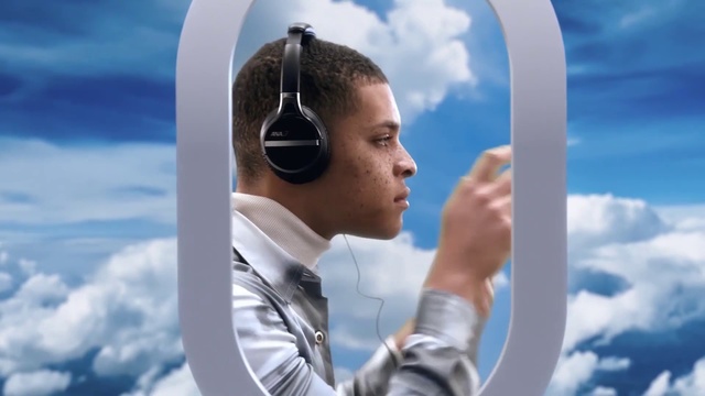 Video Reference N0: Sky, Headphones, Technology, Audio equipment, Ear, Photomontage, Gesture, Hearing, Person