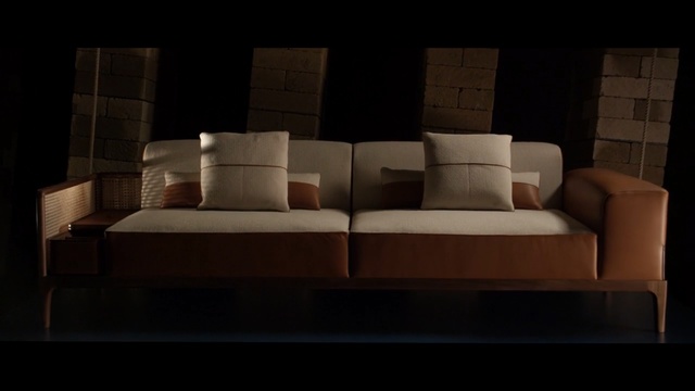 Video Reference N1: furniture, couch, table, lighting, interior design, chair, sofa bed, living room, angle, coffee table