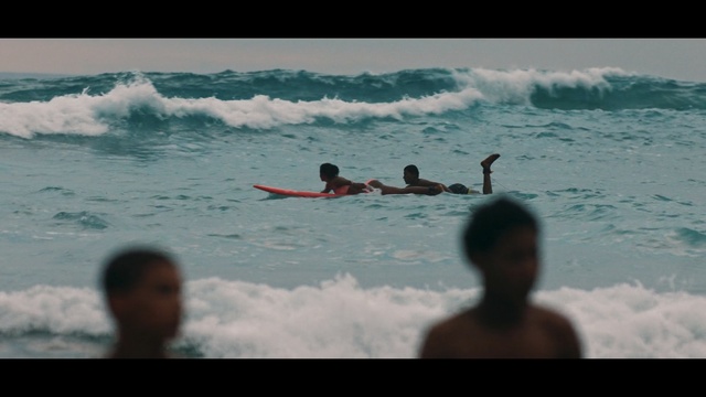 Video Reference N1: outrigger, stabilizer, device, sea, water, beach, ocean, summer, vacation, sand, Person