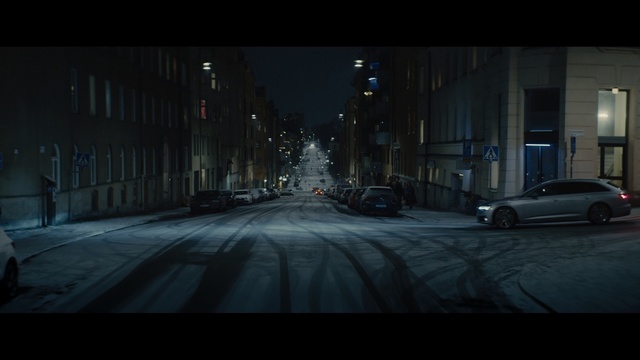 Video Reference N1: Black, Mode of transport, Street, Darkness, Urban area, Night, Snapshot, Lane, Road, Downtown
