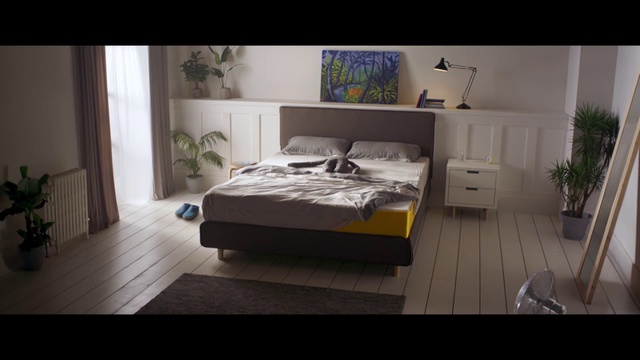 Video Reference N1: Bedroom, Bed, Furniture, Room, Bed frame, Property, Floor, Automotive design, Interior design, Vehicle