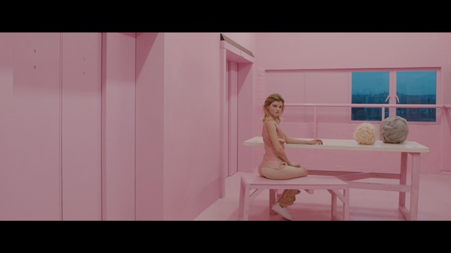 Video Reference N3: pink, room, light, snapshot, purple, girl, wall, leg, floor, flooring