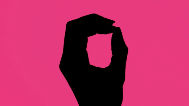 Video Reference N0: pink, silhouette, shoulder, hand, neck, magenta, font, finger, girl, joint