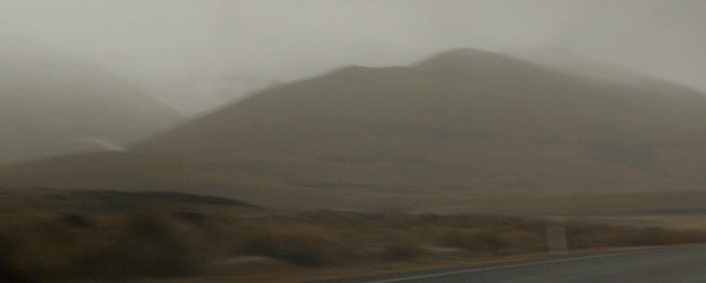 Video Reference N1: highland, sky, ecosystem, mist, hill, road, horizon, fog, atmosphere, morning