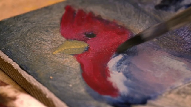Video Reference N0: Red, Close-up, Bird, Painting, Paint, Acrylic paint, Chicken, Wood stain, Beak, Watercolor paint