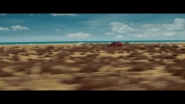 Video Reference N0: Sky, Natural environment, Sand, Horizon, Landscape, Ecoregion, Off-roading, Vehicle, Cloud, Car