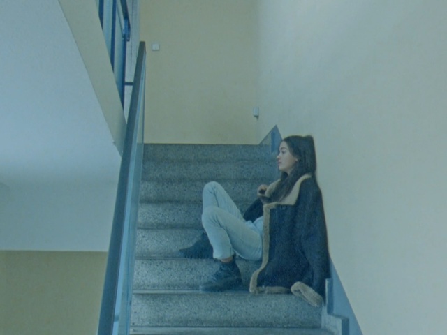 Video Reference N0: Stairs, Room, Plaster, Floor, Furniture, Art, Person
