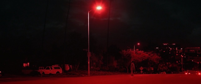 Video Reference N1: red, night, light fixture, light, darkness, lighting, sky, street light, entertainment, atmosphere