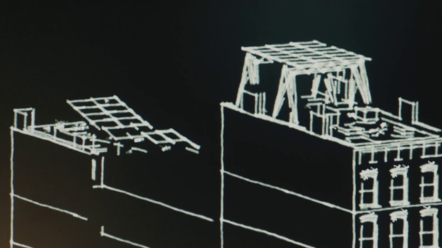 Video Reference N1: Architecture, Line, Design, 3d modeling, Font, Black-and-white, Urban design, Space, Table, Facade