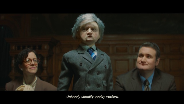 Video Reference N1: Screenshot, Movie, Human, Fun, Gentleman, Photography, Photo caption, Official, Scene, Digital compositing, Person, Indoor, Man, Suit, Standing, Woman, Photo, Front, Posing, Table, Holding, Wearing, Smiling, Shirt, Wedding, Cake, Black, Old, Young, People, Room, White, Human face, Clothing, Coat