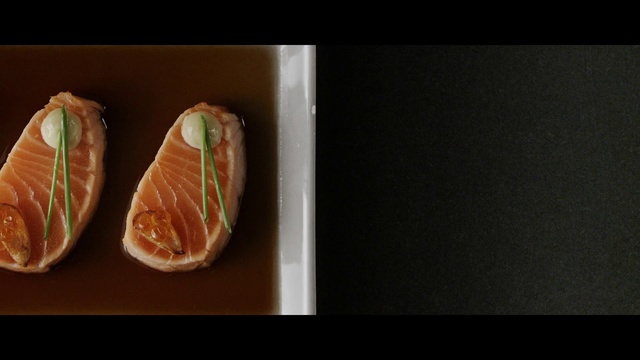 Video Reference N2: Food, Dish, Cuisine, Ingredient, Produce, Salmon, Comfort food, Still life photography