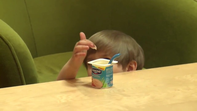 Video Reference N4: Child, Toddler, Hand, Finger, Play, Baby, Table, Drinkware, Tableware, Ear