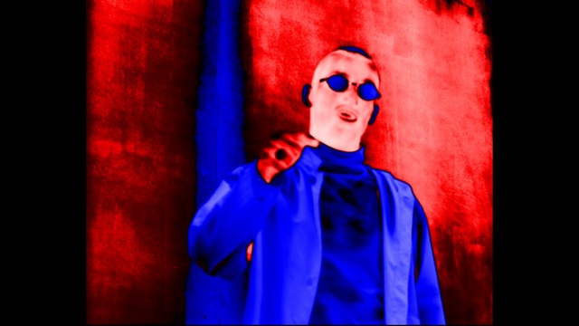 Video Reference N1: Red, Blue, Electric blue, Eyewear, Magenta, Fictional character, Person