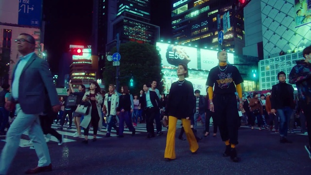 Video Reference N2: People, Crowd, Metropolitan area, Pedestrian, Snapshot, Downtown, Human settlement, Urban area, Event, Lighting
