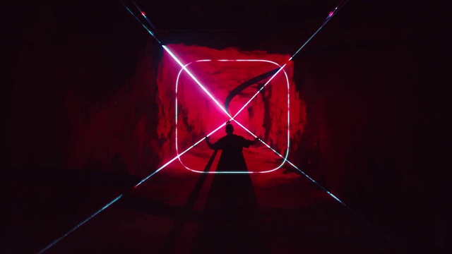 Video Reference N1: Red, Light, Visual effect lighting, Pink, Neon, Laser, Technology, Line, Magenta, Darkness