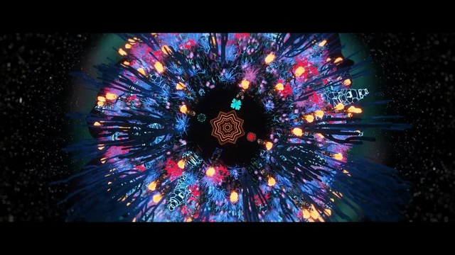 Video Reference N2: Fractal art, Fireworks, Psychedelic art, Organism, Glass, Symmetry, Darkness, Kaleidoscope, Circle, Graphic design