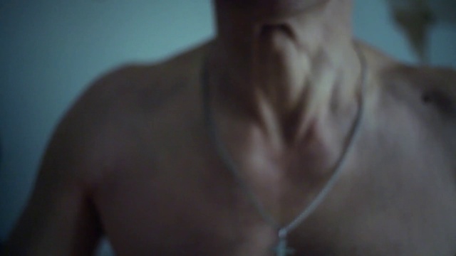 Video Reference N6: Chest, Muscle, Shoulder, Skin, Neck, Joint, Cheek, Chin, Mouth, Barechested