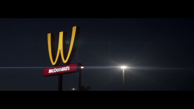 Video Reference N1: Sky, Yellow, Logo, Signage, Font, Night, Brand, Neon sign, Graphics, Darkness
