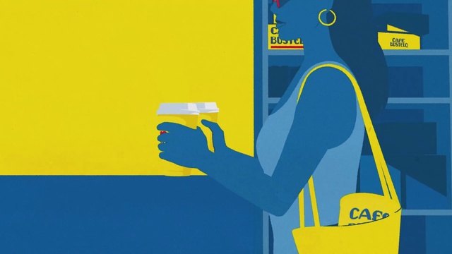 Video Reference N5: Blue, Yellow, Graphic design, Hand, Font, Finger, Illustration, Animation