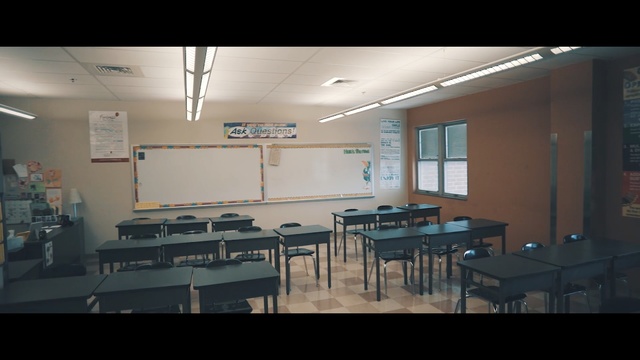 Video Reference N0: Room, Classroom, Table, Building, Furniture, Interior design, Office, Floor, Chair, Ceiling