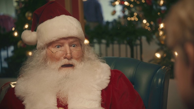 Video Reference N5: Santa claus, Christmas, Facial hair, Beard, Christmas eve, Holiday, Fictional character, Elder, Tradition