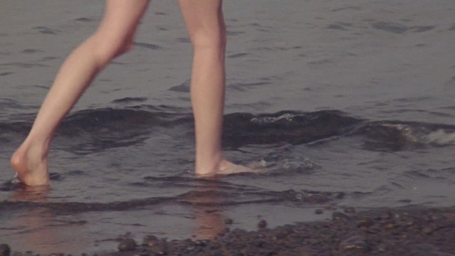 Video Reference N1: Leg, Human leg, Water, Barefoot, Foot, Sea, Human body, Summer, Wave, Beach