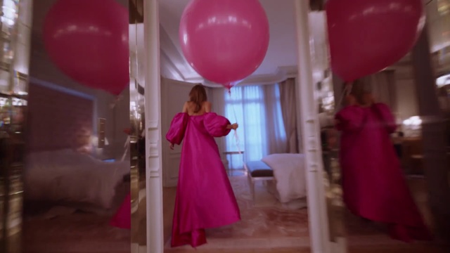 Video Reference N1: Balloon, Pink, Party supply, Magenta, Red, Dress, Party, Toy, Room, Architecture