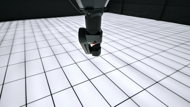 Video Reference N0: black, light, floor, black and white, line, flooring, design, material, product, angle, Person