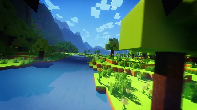 Video Reference N12: Natural landscape, Biome, Animation, Video game software, Adventure game, Software, Screenshot, Minecraft, Reflection, Games