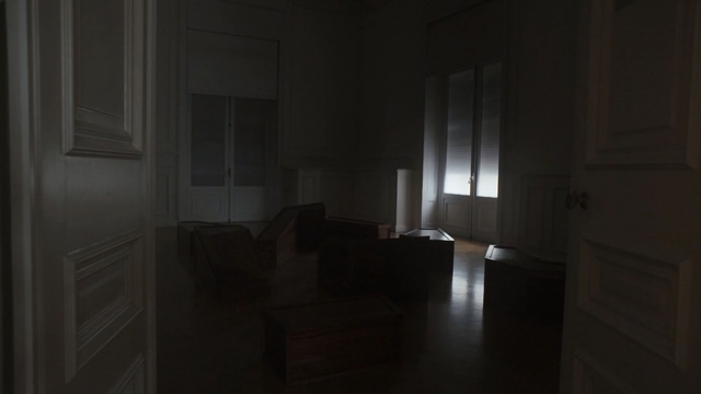 Video Reference N0: room, property, darkness, light, lighting, interior design, home, window, floor, wood