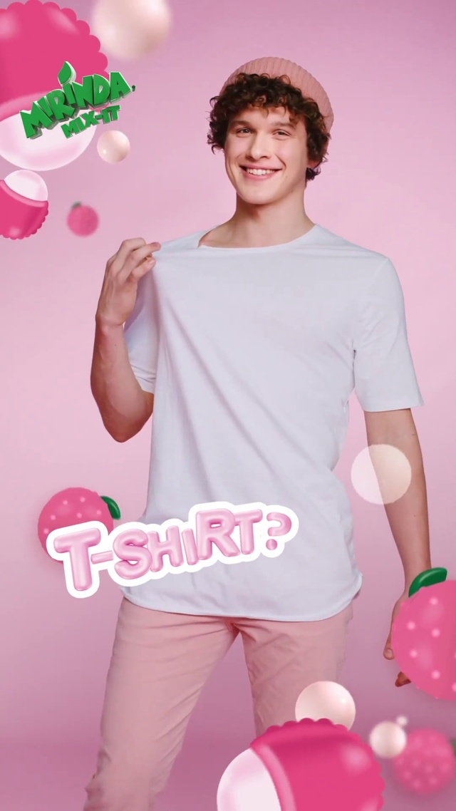 Video Reference N5: Pink, Clothing, T-shirt, Neck, Muscle, Sleeve, Finger, Top, Costume, Balloon