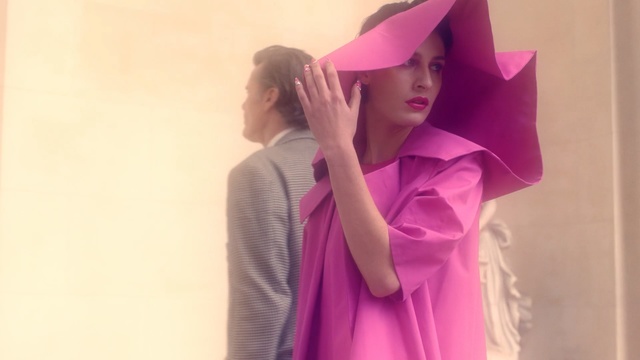 Video Reference N1: pink, purple, shoulder, magenta, fashion, outerwear, girl, Person