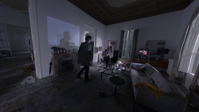 Video Reference N6: Room, Screenshot, Darkness, House, Pc game, Floor, Photography, Architecture, Building, Interior design, Person