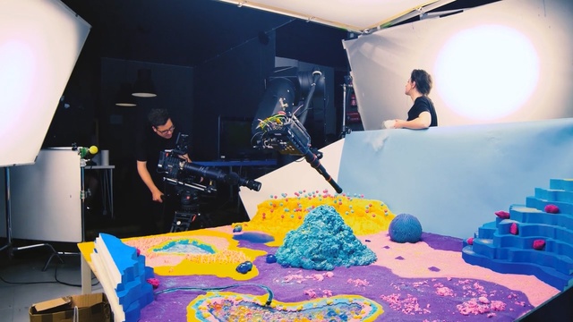 Video Reference N7: Yellow, Room, Design, House, Stage, Interior design, Style, Performance, Play, Person