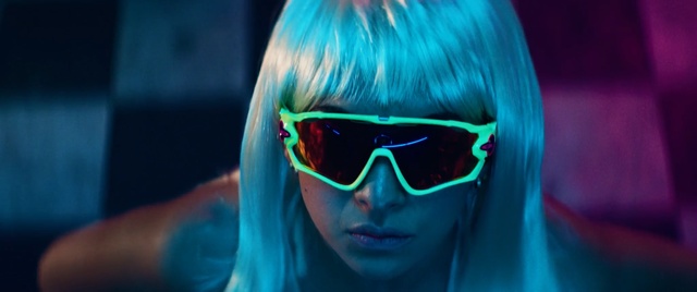 Video Reference N0: blue, glasses, eyewear, vision care, light, girl, sunglasses, cool, fun, darkness