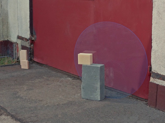 Video Reference N3: Red, Wall, Pink, Line, Architecture, Concrete, Road surface, Paint, Magenta